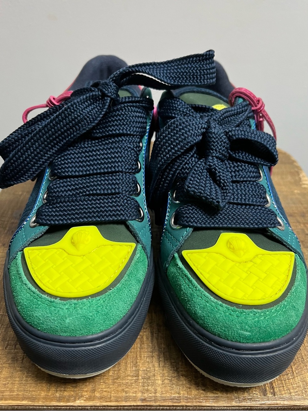 Kurt Geiger Southbank Tag Multi-Color Suede Sneakers - Picture 2 of 5